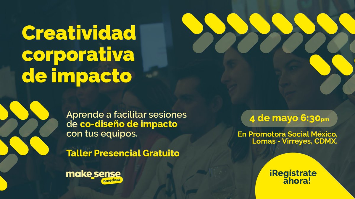 ¿Te gustaría aprender a crear soluciones creativas 🌟 a los retos más importantes de tu organización? 👀 🤝

"Creatividad corporativa de impacto" en el que aprenderás técnicas para detonar la creatividad 🤩 y pensar en soluciones. 

🗓 4 de mayo - 6:30 pm
bit.ly/3KYywao