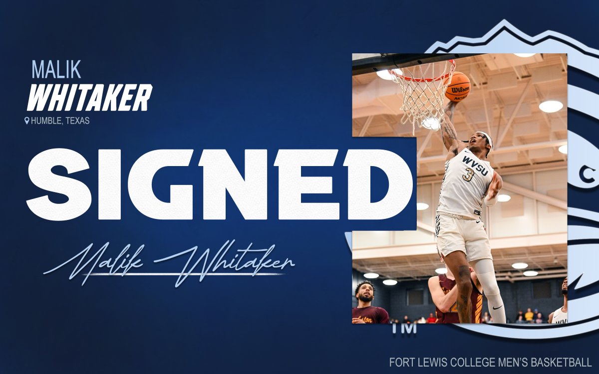 Officially in ink!🖊️

West Virginia State ➡️ Fort Lewis
2022-23 Second Team All-MEC🏅

Welcome to the 𝙎𝙠𝙮𝙝𝙖𝙬𝙠𝙨 𝙛𝙖𝙢𝙞𝙡𝙮, Malik Whitaker!

#ToTheTop