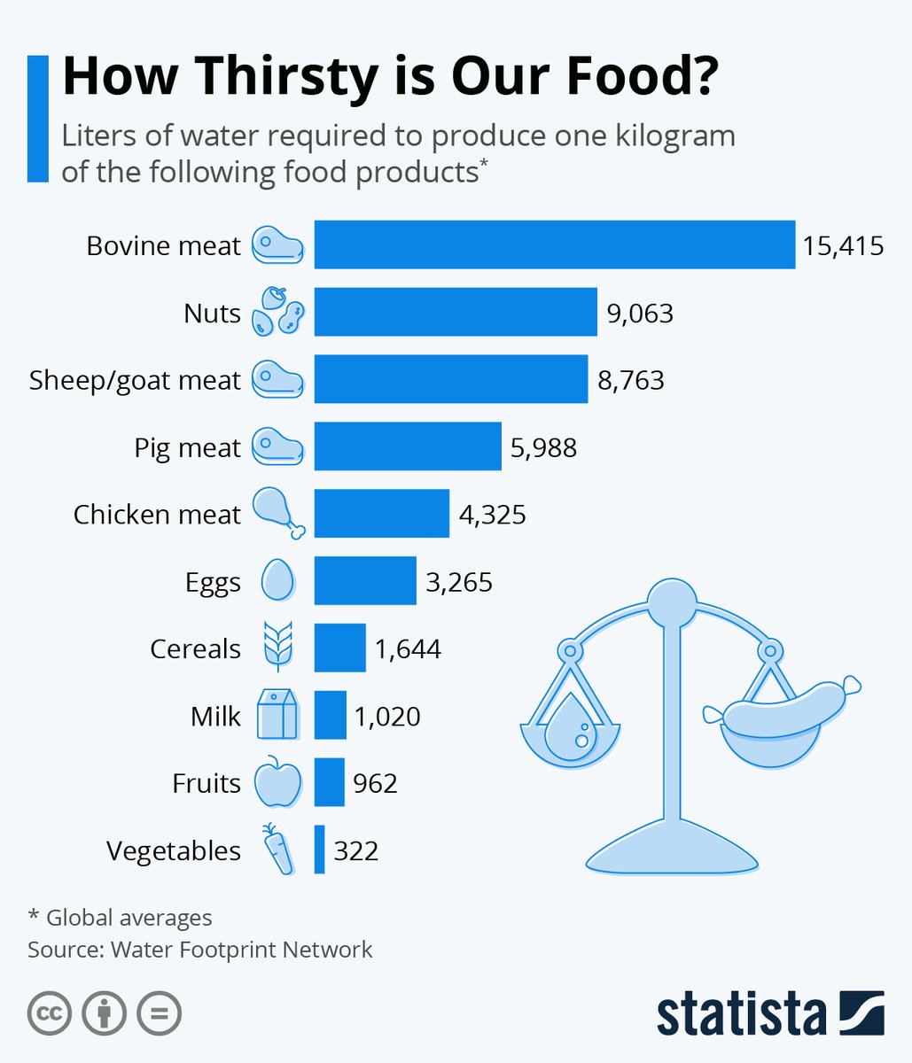 Did you know that some foods and production methods use A LOT of water?
From meat to vegetables, learn which ones are the thirstiest and what you can do to reduce your water footprint.

 #wateruse #foodproduction #Sustainability