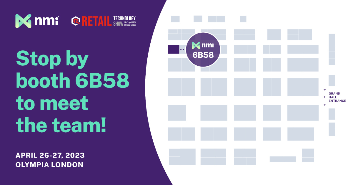 NMIpayments's tweet photo. The @RetailTechShow starts tomorrow in London! Stop by booth 6B58 to meet the team and learn more about NMI's #FullCommerce solutions. We hope to see you there! https://t.co/AYWSKhhE9m
