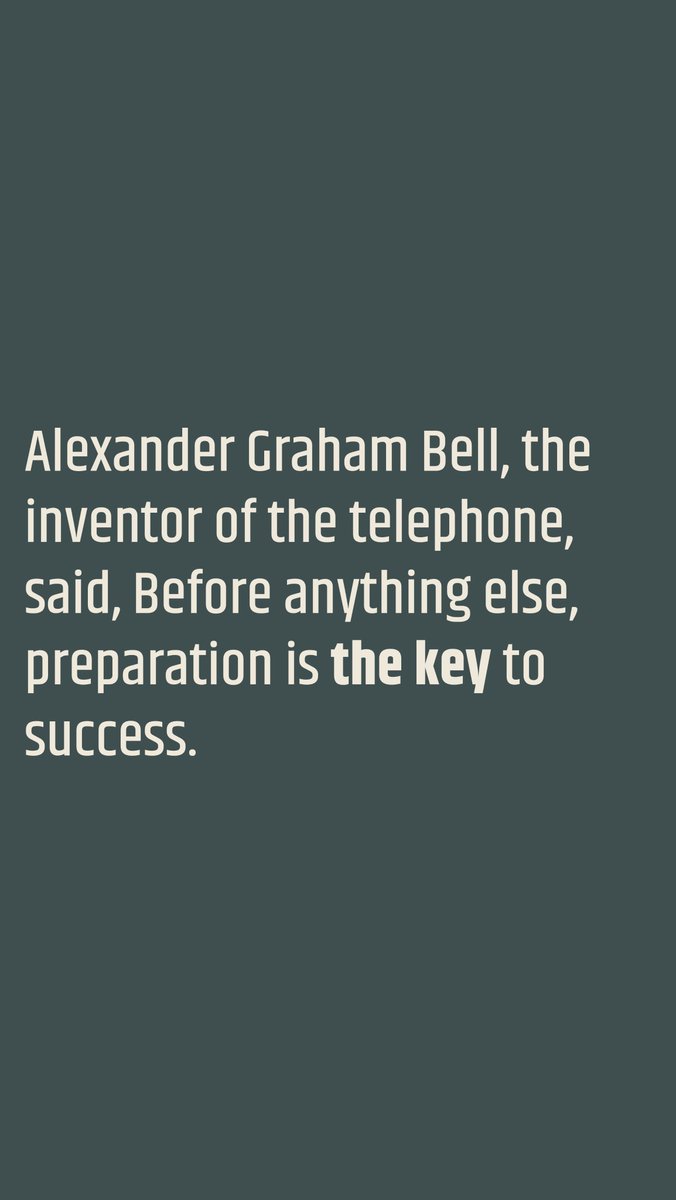 ThoSup1000's tweet photo. Alexander Graham Bell, the inventor of the telephone, said, Before anything else, preparation is the key to success.

#GrahamBell #Efficiency #ThoughtSupplement https://t.co/qiYFJyiD8T
