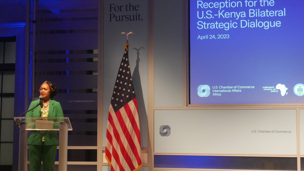 jeanborisake's tweet photo. AfricanMediaAge: RT @CorpCnclAfrica: On Monday, April 24, 2023 @CorpCnclAfrica , the @USChamberAfrica and the @StateDept hosted a reception to commemorate the third Bilateral Strategic Dialogue between United States and Kenya. @USEmbassyKenya https://t.co/dCwB0agHgm