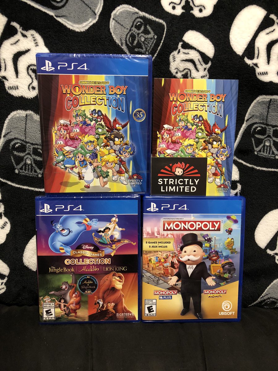 GC_GrowWithUs's tweet photo. Added a few more #PS4 games to the collection!
•#MonopolyPlus & #MonopolyMadness
•#35thAnniversaryWonderBoyCollection - #StrictlyLimited
•#DisneyClassicGamesCollection
#Aladdin #TheLionKing #Ubisoft #ShareYourGames #GrowingCollection #Nintendo #GrowingCollections #Disney https://t.co/mQZWjOnSFP