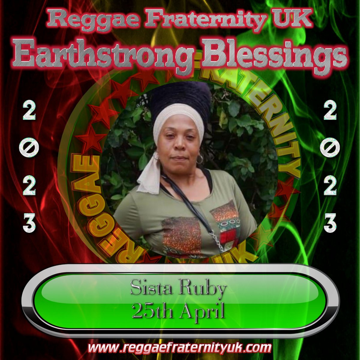 regfraternityuk's tweet photo. Earthstrong love to Roots/Reggae Artist Sista Ruby on her Special day 💃🏾👑❤💛💚🎶🎤🔥🌟🎈🎉🍹🎂🎊Fulljoy your day @sistarubyuk 🥂🍾🎉🎈
#rfuk #reggae #reggaemusic #earthstrong #artist #singer #promotingukreggaeexcellence #sistaruby https://t.co/CGTTPjRQOe