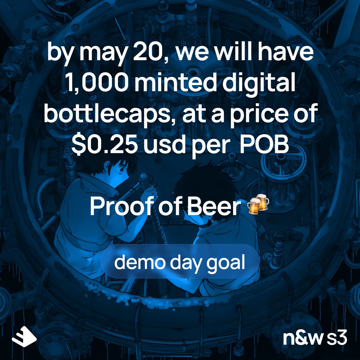 You like beers? You like great times?

Preserve your best beer memories with #POB!

1 POB = 1 Proof of Beer = 1 digital bottle cap

Goal: 1,000 minted POBs for demo day <a href="/_buildspace/">buildspace</a> 

What do you think #Alterok? Let's go!!!