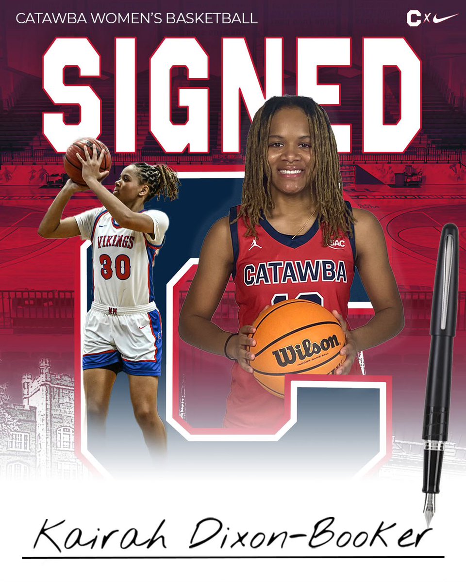 Excited to Welcome Kairah Dixon-Booker to the Catawba Family‼️Kairah is a 5’10 G/F from North Meck HS. In her Senior season she averaged 14PTs, 8RBs, & 2STLs/ Game. 
.
.
.
#LockedIn🔐
#GoCatawba