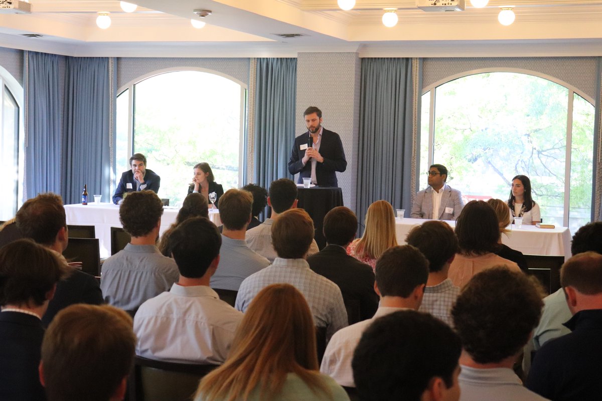 UNCRealEstate's tweet photo. Drew Nations, Mehegan Easley, Kathryn Wright, Josh Glover and Poojan Mehta kicked off conference early for current Tar Heels by participating in a UNC Real Estate Young #Alumni Panel on Wednesday.
See more photos here: https://t.co/RNYWcx2ba9

#UNCrealestate #RealWorldRealEstate https://t.co/zazj8eOIVm