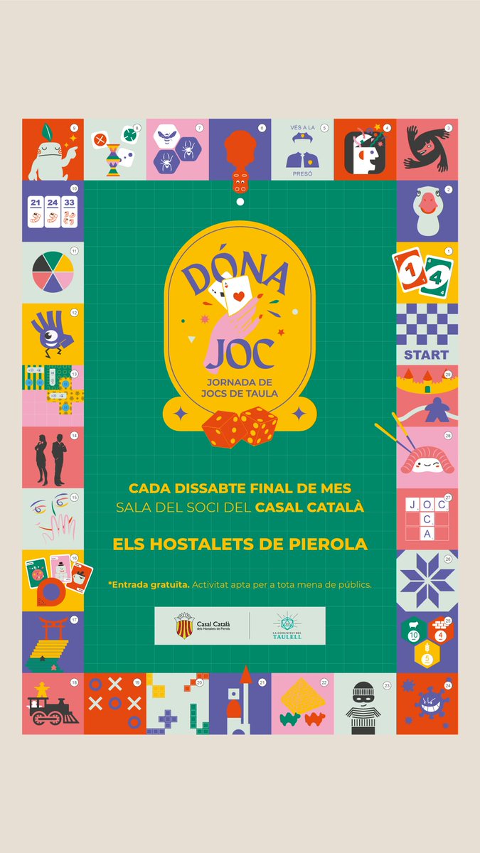 👋 Aquest dissabte tens una cita! Porta un joc i comparteix-lo.