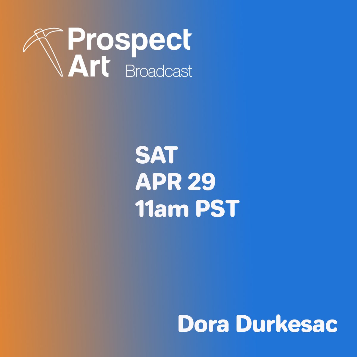 _ProspectArt's tweet photo. Saturday April 29th,  11am PST online event with artist Dora Durkesac. https://t.co/cHxS2xjGA5 https://t.co/KWnfgigpvT