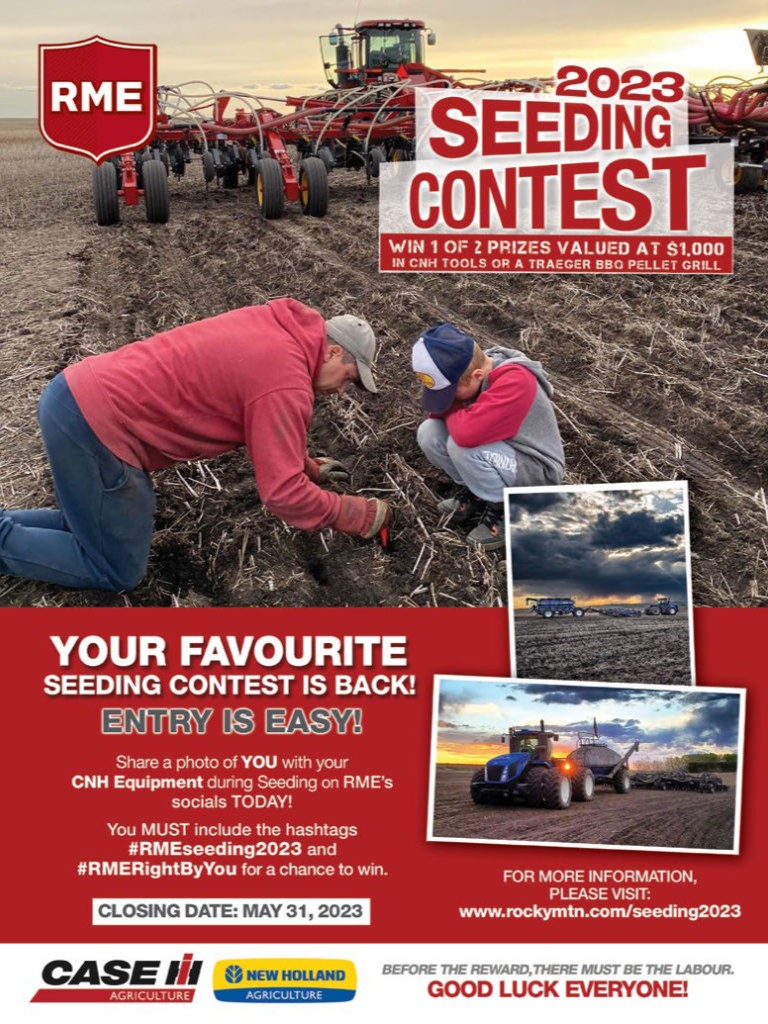 Calling all farmers! The ever-popular contest is returning this season, so don't miss out on your chance to win big!
For more details, visit: rockymtn.com/seeding2023/
.
.
.
#PlayToWin #Contest #CaseIH #RME #NewHollandAG #Agriculture #Photos #Prizes