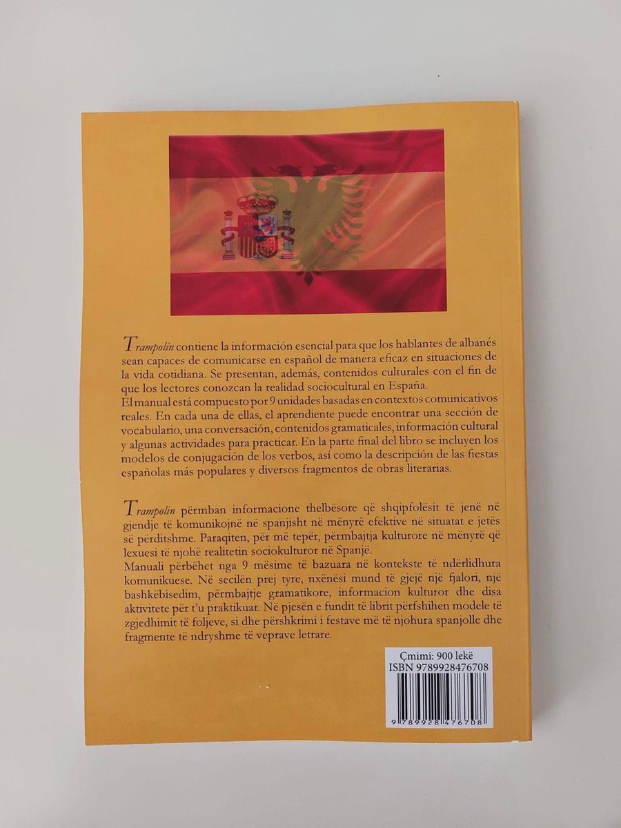 Excelente iniciativa, la de Flavia Kaba, profesora y traductora del Departamento de 🇪🇸 de la Universidad de Tirana, y de Nuria Díaz Rodríguez, lectora de la <a href="/AECID/">Alex Pryazhnikov</a>, que acaban de publicar “Trampolín", manual para el aprendizaje rápido de la lengua y cultura españolas…