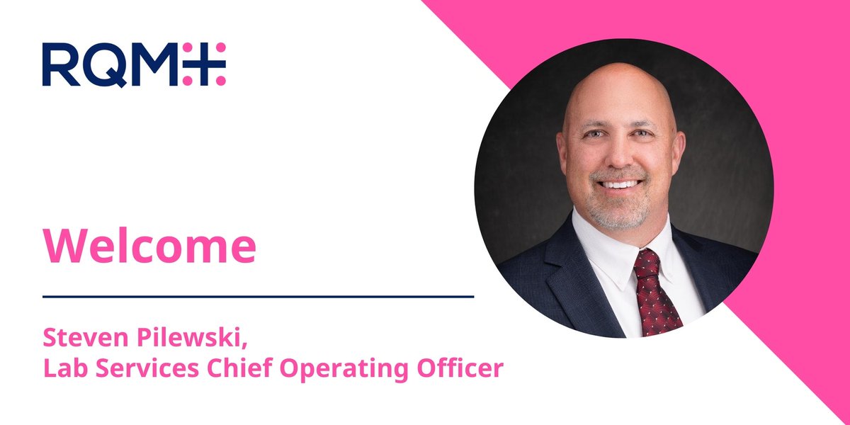 RQMplus's tweet image. We are pleased to announce the appointment of Steven Pilewski as Chief Operating Officer for our Lab Services business unit at RQM+! 🎉 

See the press release here 👉 rqmplus.com/company-news/r…

#RQMplus #LabServices