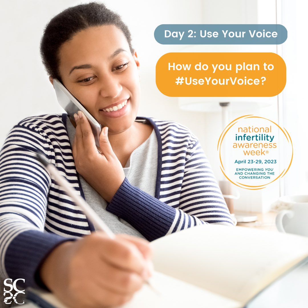SpringCreek_F's tweet photo. How do you #UseYourVoice?
Talk to lawmakers? Attend the @resolveorg & @asrm_org Advocacy Day? Ask for #CoverageatWork and family building benefits? Share your story to help others feel less alone? Post a picture, tag @RESOLVEorg, and share how you #UseYourVoice!
#NIAW2023 https://t.co/6Ph2wkGEqp
