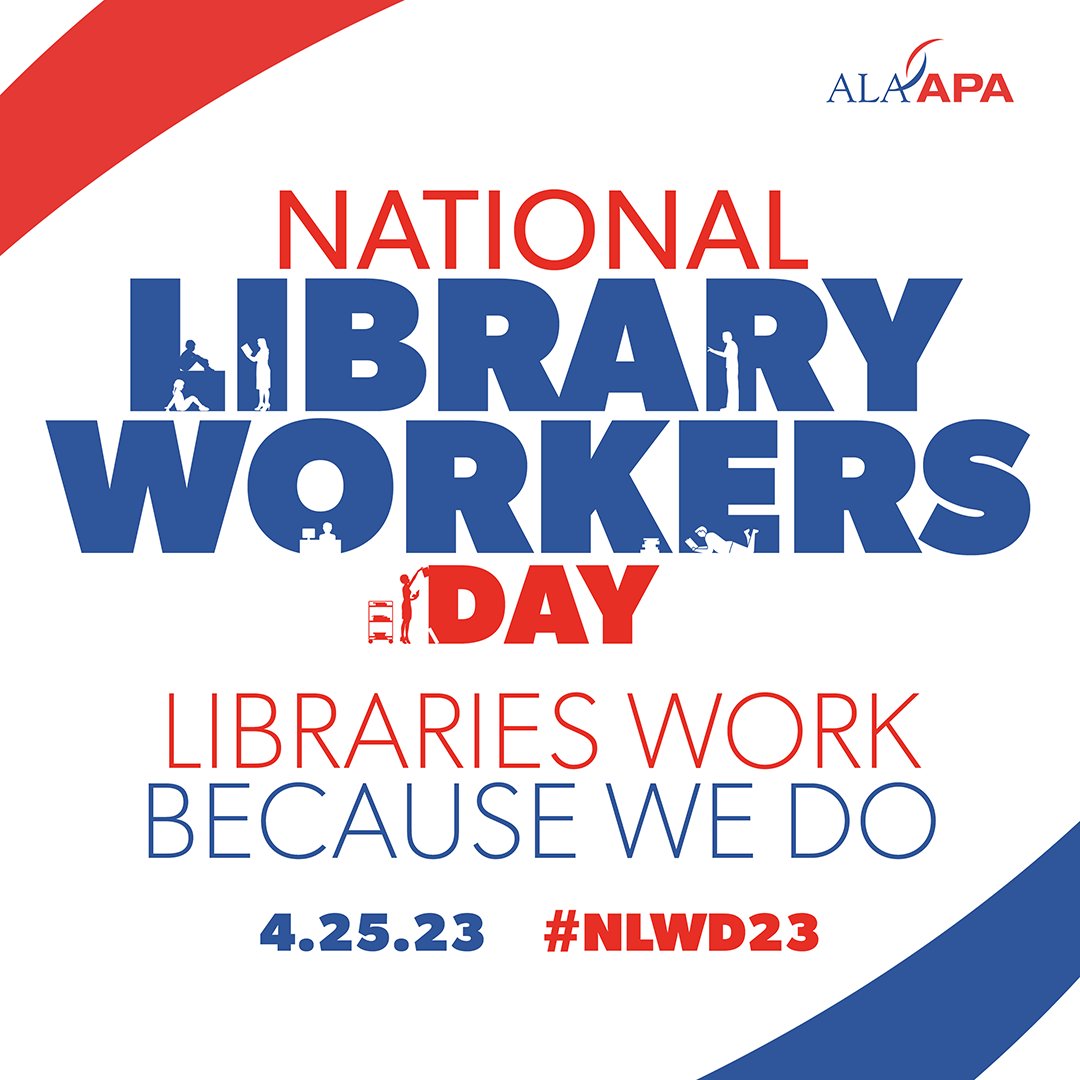 TweetFLAlibrary's tweet image. Shoutout to all library staff on National Library Workers Day! Thank you for all you do today and every day to make a powerful difference in people&apos;s lives and communities. Libraries work because YOU do! #NLWD23 #NationalLibraryWeek #FloridaLibraryAssociation
