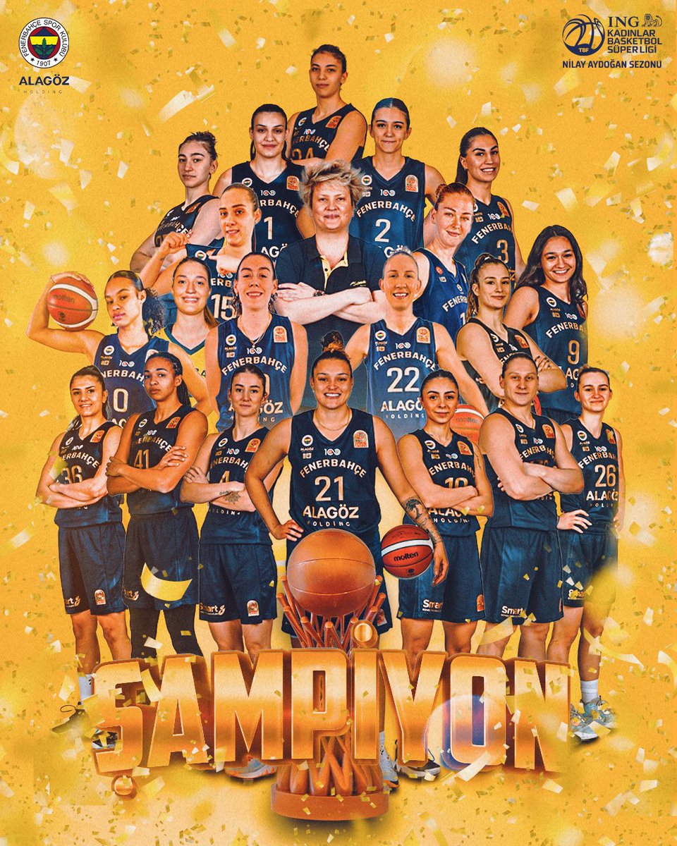 fbkadinbasket's tweet photo. ING KADINLAR BASKETBOL SÜPER LİGİ NİLAY AYDOĞAN SEZONU ŞAMPİYONU FENERBAHÇE ALAGÖZ HOLDİNG! 💛💙🏆

#PotanınKraliçeleri https://t.co/Aq9q8ZPNsM