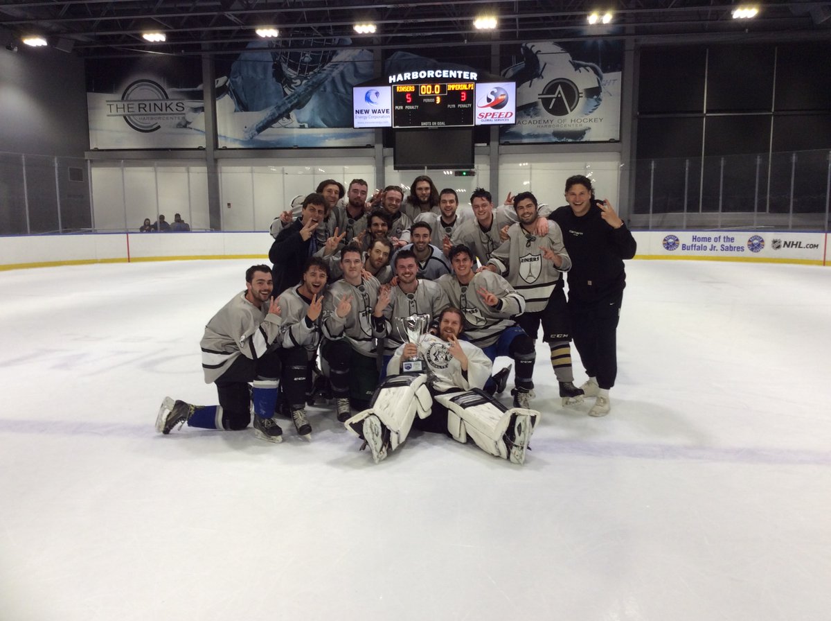 SenecaHAHL's tweet photo. .@RinsersHAHL are back on top in the Bronze A division!  They defeated Imperial Pizza 5-3 last night in Game 2 to capture their 2nd Bronze A title!  Let the celebration begin! https://t.co/tM6RGEgoBJ