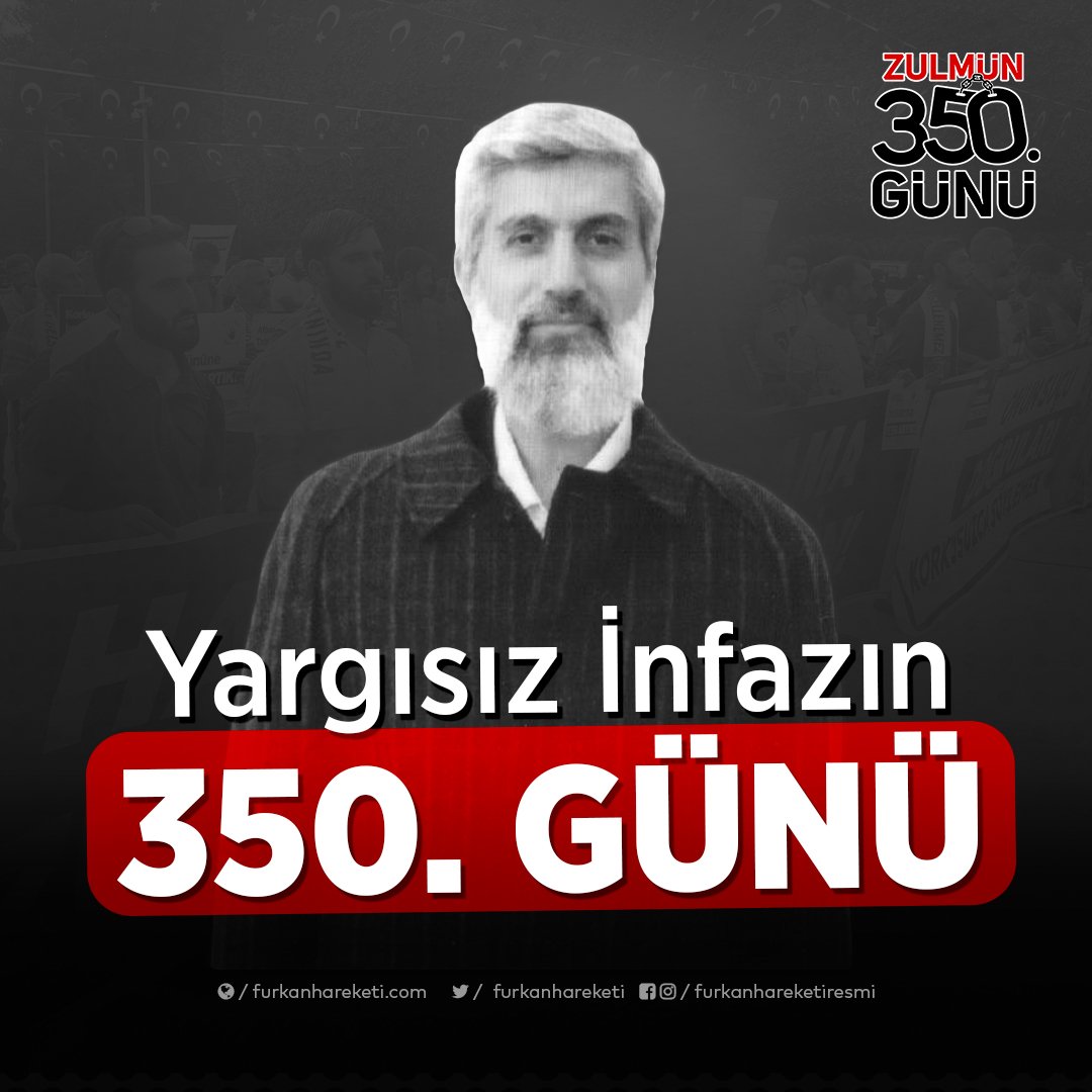 FHSAHINVELI's tweet photo. Yargısız İnfazın 350. G Ü N Ü !  AlparslanHocam 350Gündür  https://t.co/2HA0gAfDHu