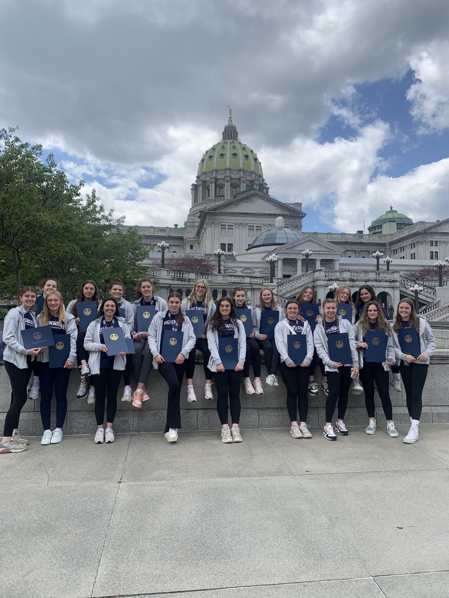 The Lady Bucks 🏀 team honored at the State Capitol in Harrisburg today, congratulations girls! Go Lady Bucks 🏀🏀🏀