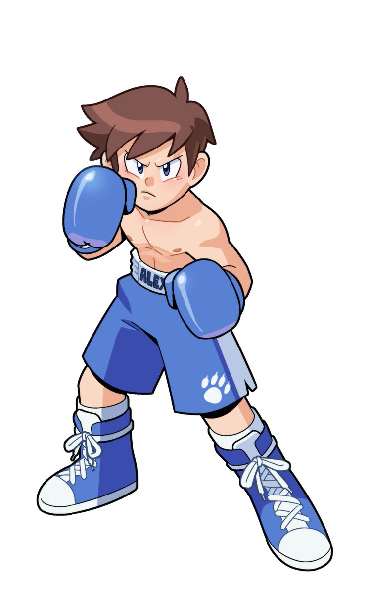 BlueEdgeBoxing's tweet photo. Alex raises his fists up and looks ready for a scrap!

A wonderful joint commission art piece by Ben Bates and Matt Herms! 

These two artists are known for their work on the Archie Mega Man comic series!

Commissioned Artwork by Ben Bates
Colouring by @MattHerms 
#BlueEdge https://t.co/5br130ODof