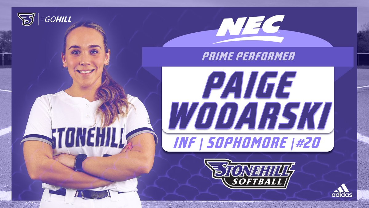 🏅Great way to start the week for <a href="/Stonehillsball/">Stonehill Softball</a>
After finishing a great weekend with a series win against FDU, 2⃣ Skyhawks earned <a href="/necsoftball/">NEC Softball</a> Prime Performers!
◽️Skylar Brandemarte | SO | Pitcher
◽️Paige Wodarski | SO | INF
Congrats to our SB athletes!🥎
#GoHill #NECSB