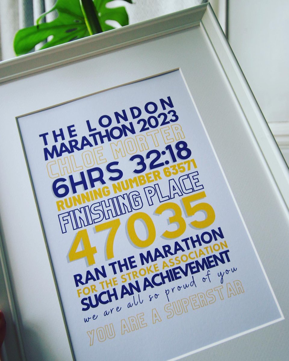Did you run the marathon on Sunday? Frame those amazing results 🏅 etsy.me/3At6YFt @LondonMarathon #londonmarathon #marathon #londonmarathon2023 #WeRunTogether