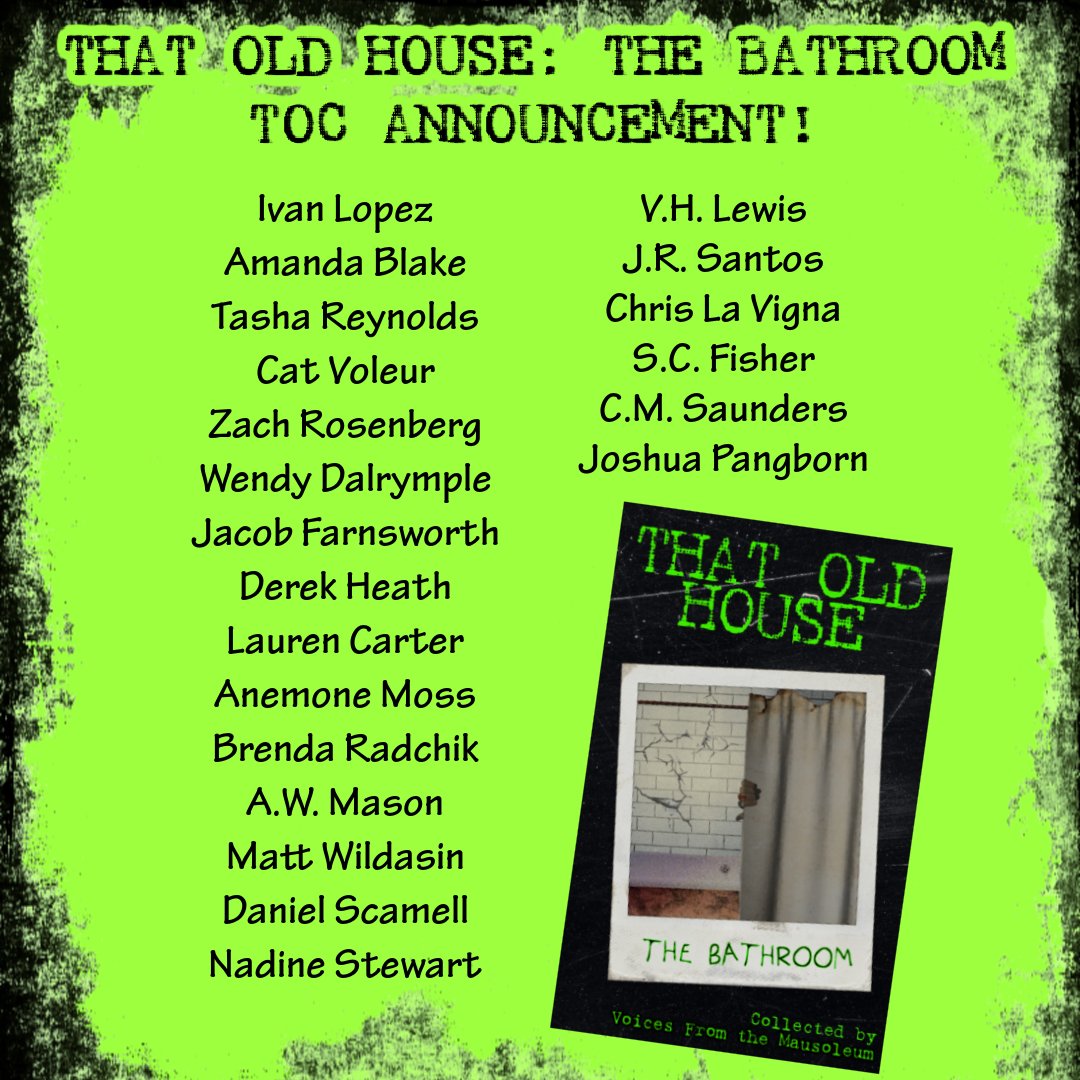 We have our TOC finalized!!!!! Thanks to everyone who helped get the word out about this book. I'm so excited to get it all put together! #horror #writingcommunity #horroranthology #anthology #horrorshorts #toc #announcement