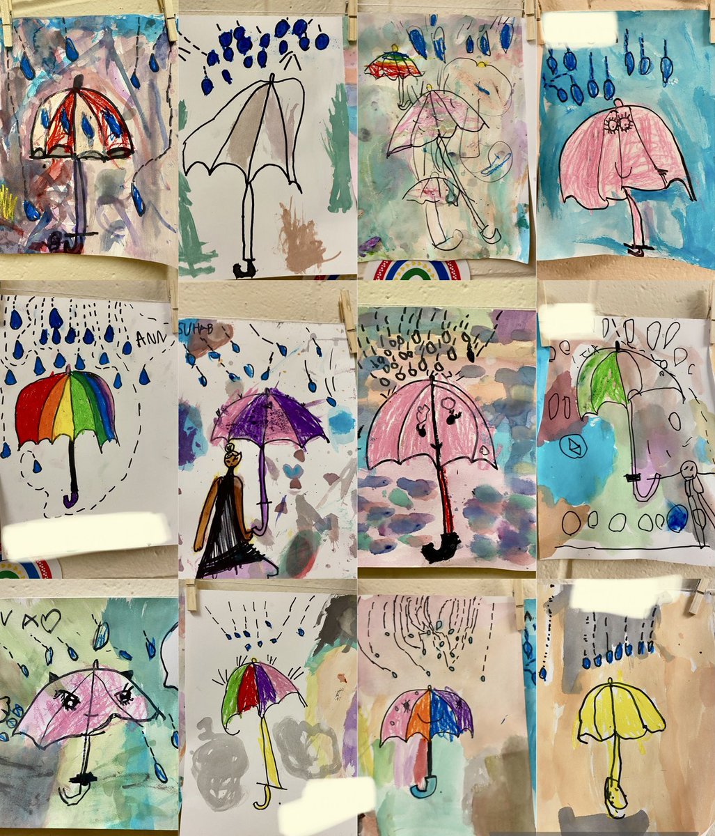 Madame_Kennedy's tweet image. April showers! ☔️🌧️💧🎨 #directeddrawing @MDEschool @NLESDCA