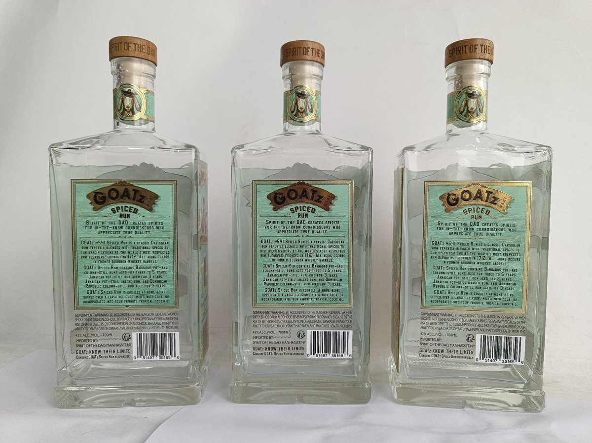 RickhouseDAO's tweet photo. These are being approved as we speak and then into production!!!! Long process but we are nearing the end. The @MaisonDeGOAT Rum is already at the distillery waiting for these beauties. @DrewBarman Goatz and Rickhouse - retweet is mandatory :) https://t.co/vUid7hLnB4