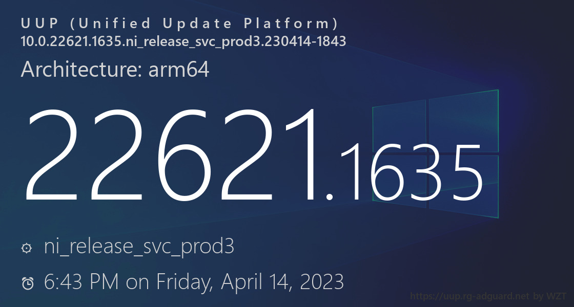 UUP (Unified Update Platform) on Twitter "202304 Cumulative Update