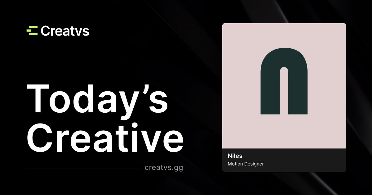 Motion Designer  →  <a href="/nilespurple/">niles</a> 

creatvs.gg/creatives/niles