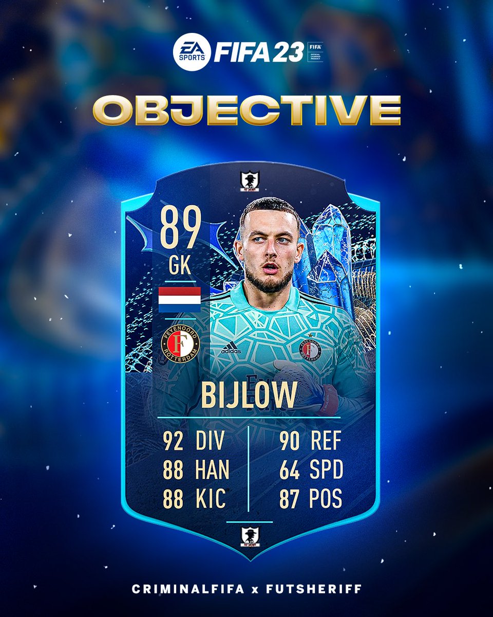 FutSheriff's tweet photo. 🚨Bijlow🇳🇱 is added to come as TOTS OBJECTIVE🔥

Stats are prediction 👍

Make sure to follow @FutSheriff and @Criminal__x for more!

#fifa23 https://t.co/v2IfLw8PlC