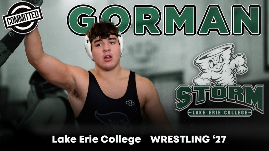 AuroraWrestling's tweet photo. Congratulations to Quinn Gorman who has committed to continuing his academic and wrestling career next year at Lake Erie College! https://t.co/x97G4Hcg5E