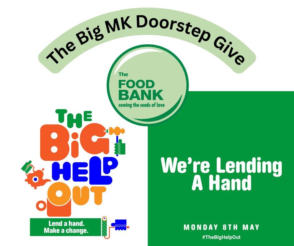On Bank Holiday Monday, 8th May to celebrate the Coronation weekend and tie in with the nationwide Big Help Out. The MK Foodbank will be collecting in the afternoon.
For more information visit - facebook.com/events/7752372…