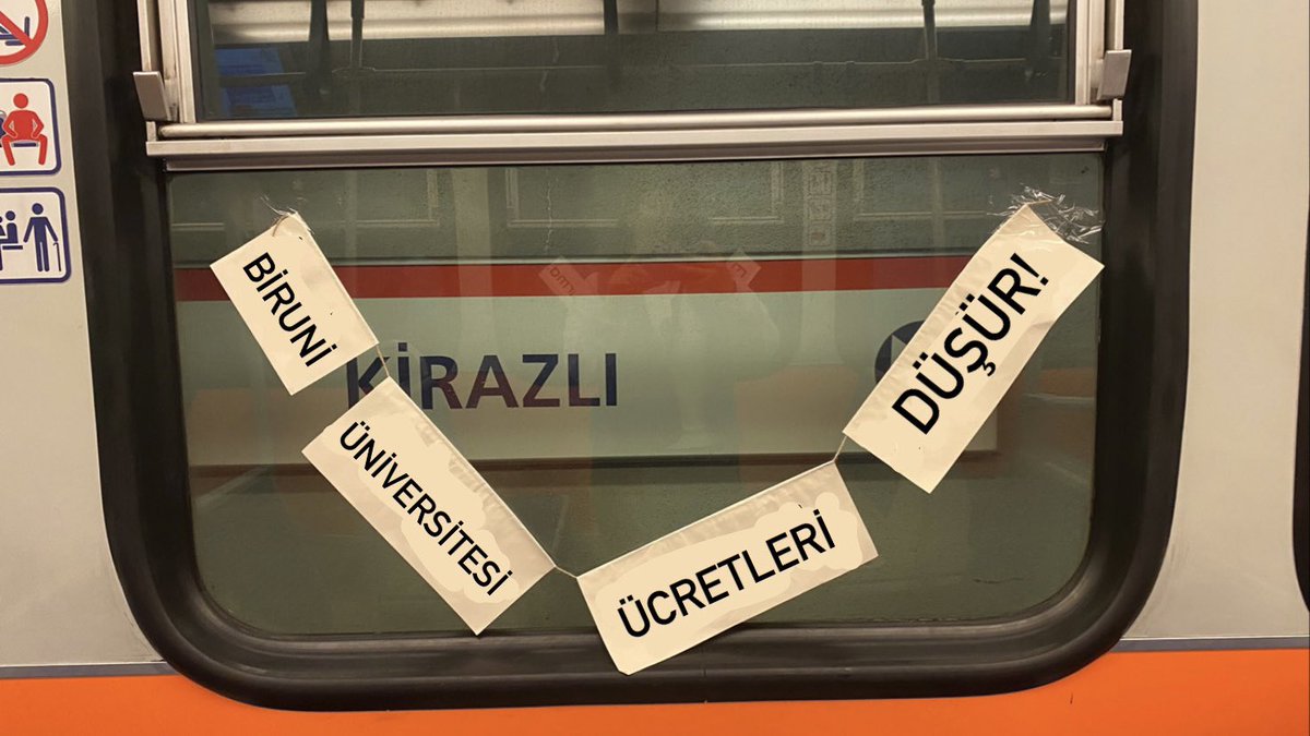 Kirazlı metrosunda denk geldiğim yazıya bakın
#BİRUNİOKULÜCRETİNİDÜŞÜR 
<a href="/DrAdnanYuksel/">Adnan Yüksel</a> <a href="/Biruniedu/">Biruni Üniversitesi</a> <a href="/biruniiletisim/">Biruni Üniversitesi Öğrenci İletişim Birimi</a>