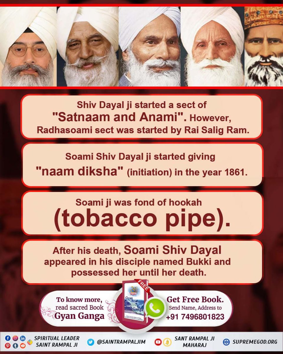 nitishdas208's tweet photo. Radha Swami books  reveal that Hazoor Swami Shiv Dayal ji Maharaj used to Smoke 🚬 hukkah everyday .
#Reality_Of_RadhaSoami_Panth https://t.co/EH6ZvMFEm3