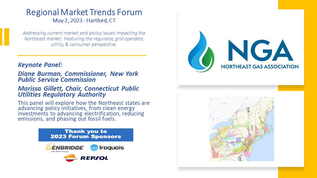 Next week is our Regional Market Trends Forum. At this event you will hear from leaders across the industry discussing the pressing issues of the day. Check out the agenda &amp; register today:northeastgas.org/eve-regional.p…

#naturalgas #cleanenergyfuture #getcurious #thoughtleadership