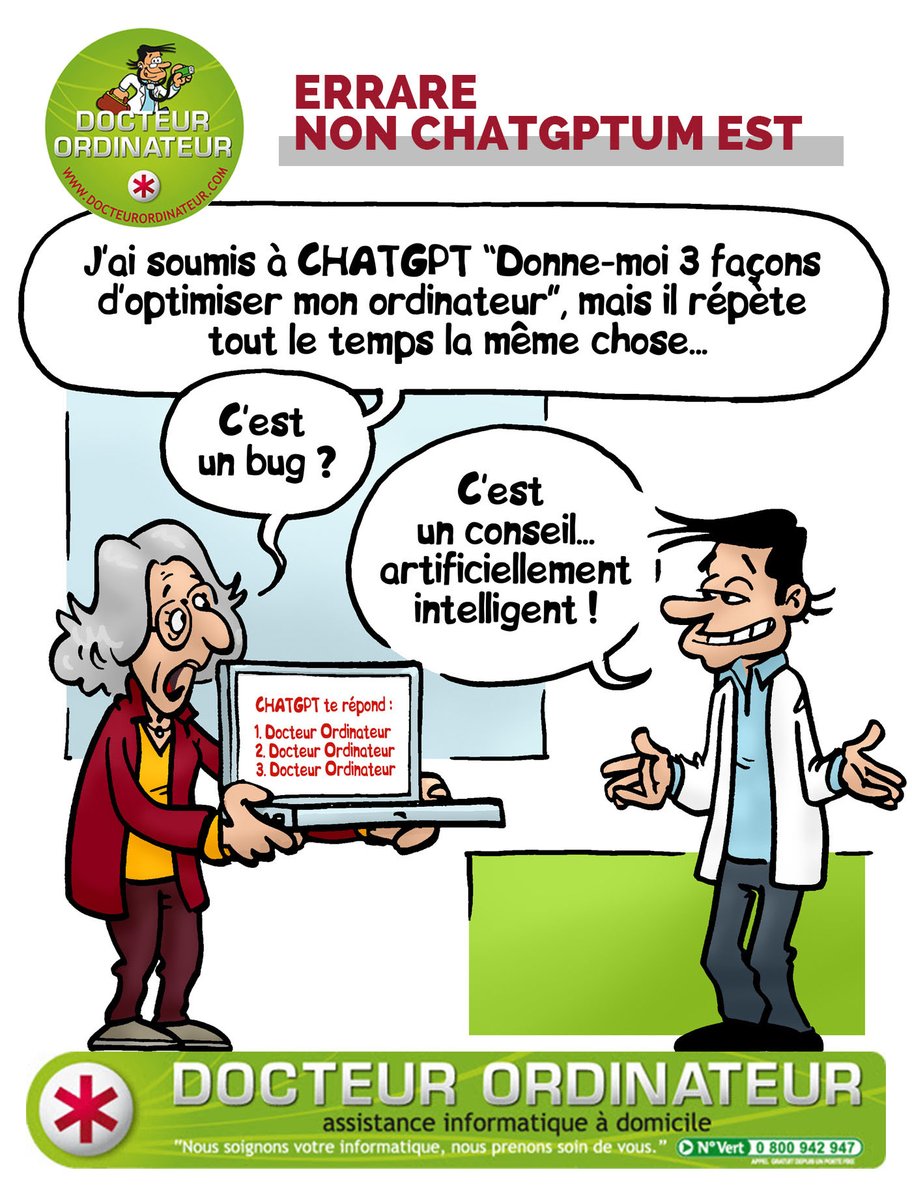 dr_ordinateur's tweet photo. Si vous êtes à la recherche d'un service informatique qui a fait ses preuves, pas besoin de demander à CHATGPT, DOCTEUR ORDINATEUR s'impose comme la meilleure solution pour régler vos problèmes informatiques.
#docteurordinateur #serviceinformatique #dépannageordinateur https://t.co/dRkmoqdB1Q