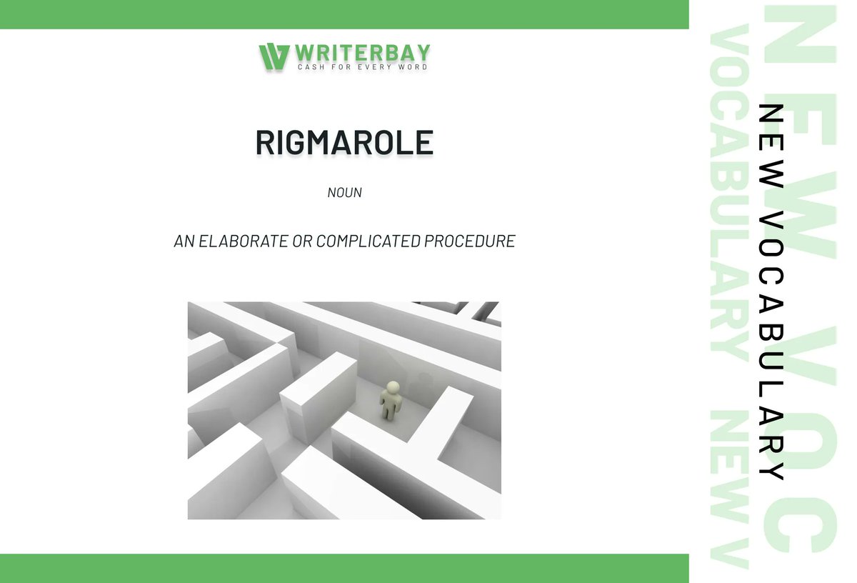 TwittWriterbay's tweet photo. #writerbay #cashforeveryword #newvocabulary #learnenglish #Rigmarole #freelance #freelancewriting #freelancers #writing #workfromhome #workingmom #writeformoney https://t.co/hjHRTRfrfH