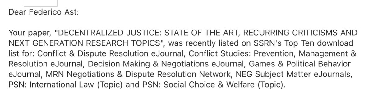 Decentralized justice is trending at SSRN! 🫡
