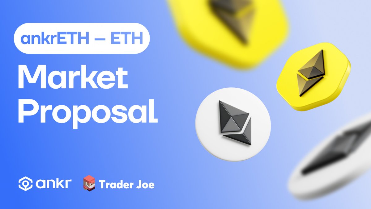 Ankr Staking (@ankrstaking) on Twitter photo New ankrETH-ETH Market Proposal on <a href="/traderjoe_xyz/">Let's F***ing Joe (formerly Trader Joe)</a>
Thrilled by the fantastic support for our ankrAVAX/AVAX pool, <a href="/ankrstaking/">Ankr Staking</a> now proposes an ankrETH-ETH Market for the Trader Joe community! 🔺
Follow the steps below to support the proposal 🧵👇 New ankrETH-ETH Market Proposal on <a href="/traderjoe_xyz/">Let's F***ing Joe (formerly Trader Joe)</a>
Thrilled by the fantastic support for our ankrAVAX/AVAX pool, <a href="/ankrstaking/">Ankr Staking</a> now proposes an ankrETH-ETH Market for the Trader Joe community! 🔺
Follow the steps below to support the proposal 🧵👇
