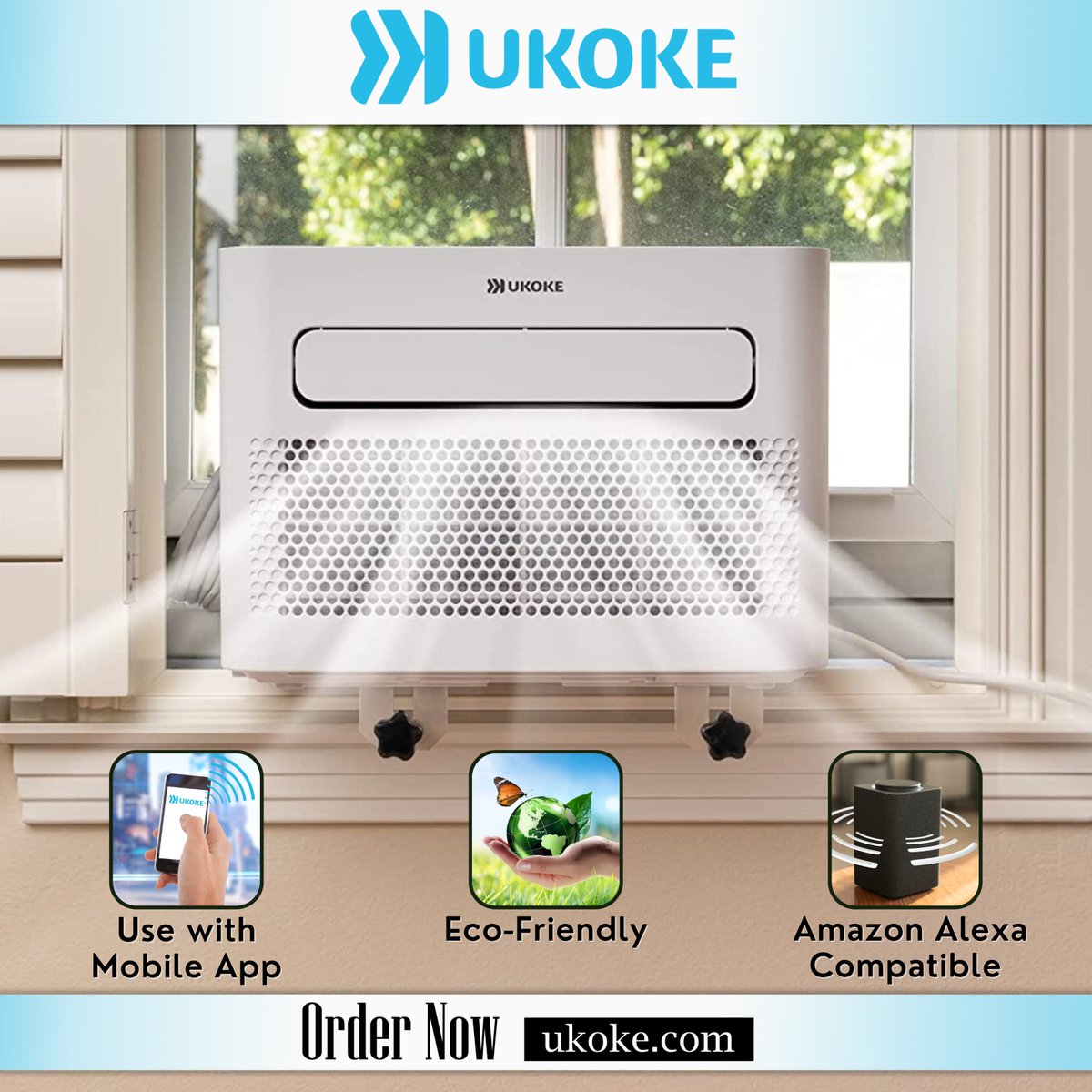 Ukoke_Simplify's tweet photo. Alexa on Amazon is compatible with Ukoke Caravan Window Air Conditioner. 
Buy Now: https://t.co/ilGgsXwehl

#windowac #caravan #airconditioner #acportable #acminiportable #airconditioning #smartgadgets #gadgets #coolgadgets #gadgetstore #homegadgets #techgadgets #newgadgets https://t.co/kml0wjBnlb