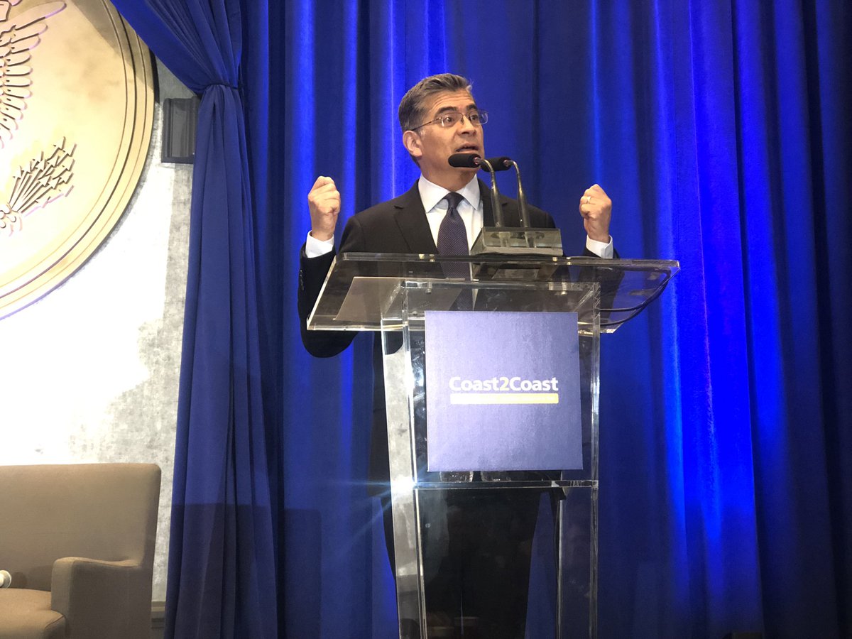 CSBA_Now's tweet photo. “Do it with ganas…Continue to be the state of innovation,” urged @HHSGov Secretary Xavier Becerra. “California is ganas. We do things bigger and better and eventually everyone follows. They don’t like to admit it, but they follow.” #csba #acsa #coast2coast https://t.co/FqixiWWKYW