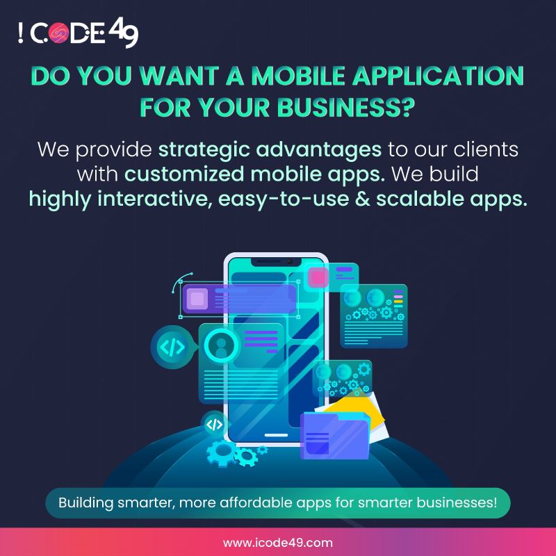 icode49's tweet image. Still wondering if your business requires a mobile app?
The answer is YES!
A user-friendly, easy-to-access app means that your business is available to your customers at their fingertips. This will definitely help to improve customer relations
Contact us
#icode49 #Mobileapp