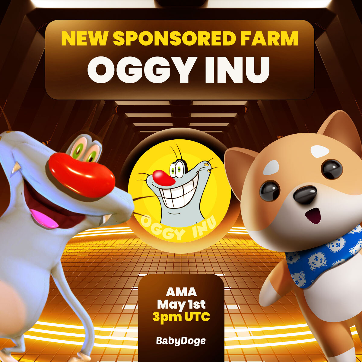 BabyDoge's tweet image. Excited to announce a NEW farm listing, gaming partnership, and trading is live for @Oggy_Inu at BabyDogeSwap.com 

Stake: BNB/OGGY Earn: OGGY
Current APR: 20%  

We will also have an AMA with their team on May 1st at 3pm UTC