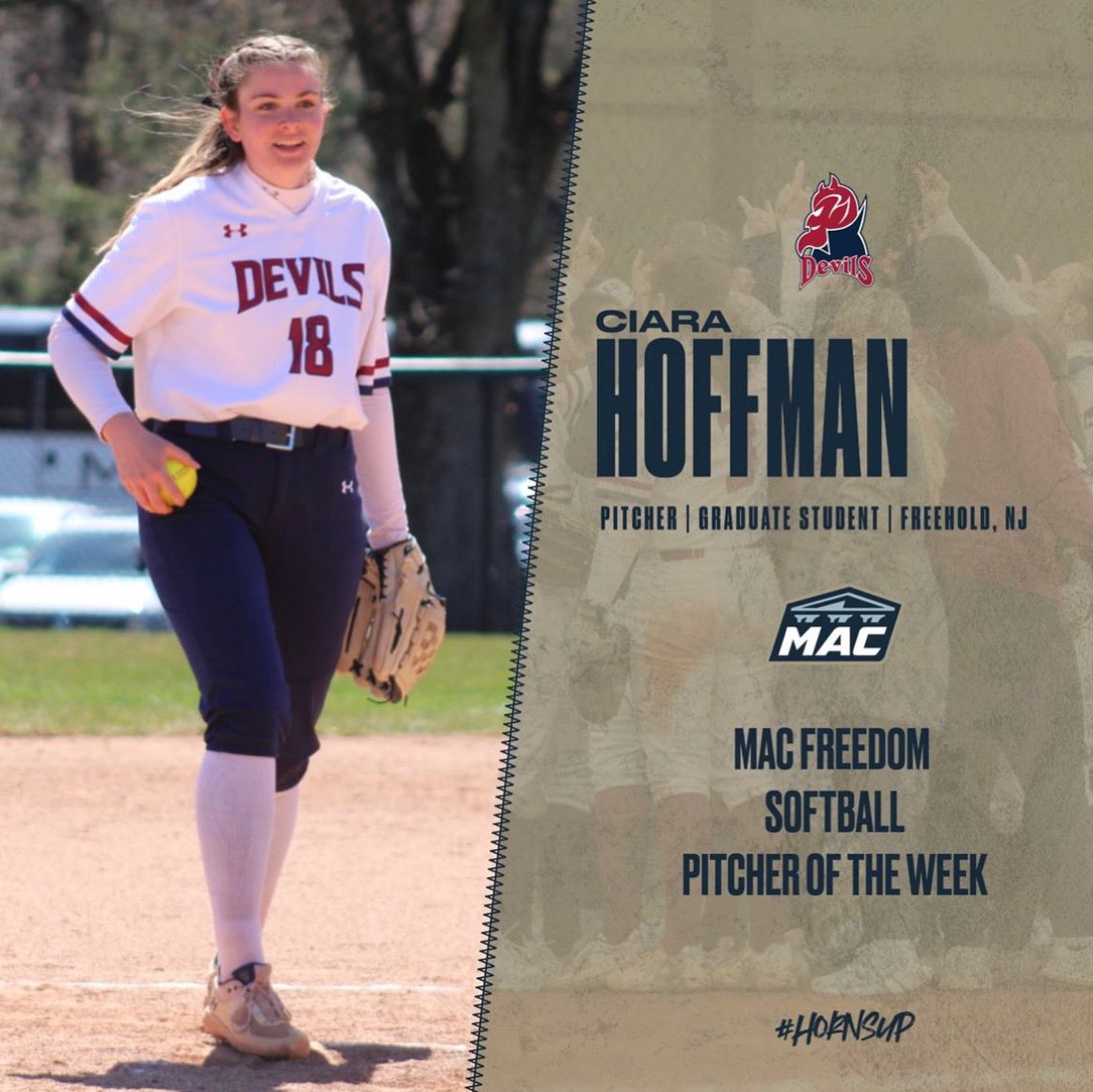 20 strikeouts, in 15 innings, in ONE DAY! 👸🏼✨

So proud of our <a href="/ciarahoffman_/">Ciara</a> for being named pitcher of the week! Keep it rollin’ 18! 🤘🏼🔥

#HornsUp | #BeatTheStandard