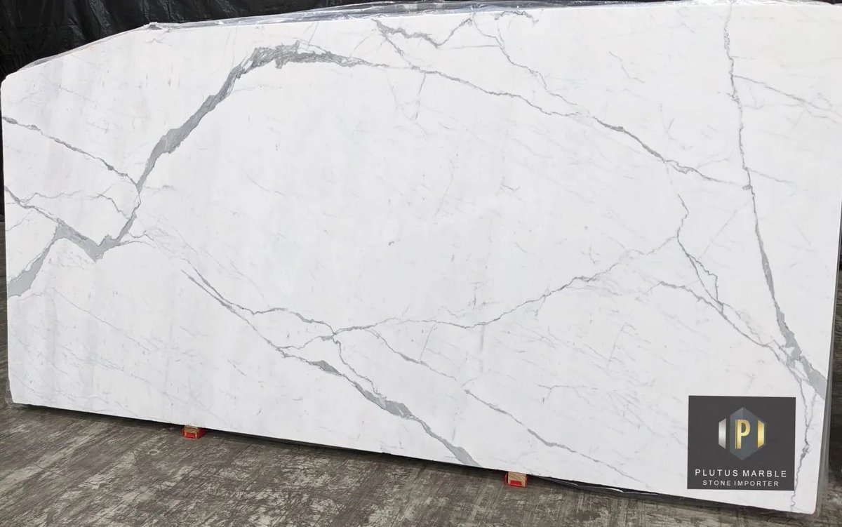 PlutusMarble's tweet photo. Statuario Lux Honed Marble is a natural beauty that is always in style! Come see for yourself! #MarbleCountertops #UseNaturalStone #PlutusMarbleIndy #MeetMeAtPlutus https://t.co/6zQaty4pzp