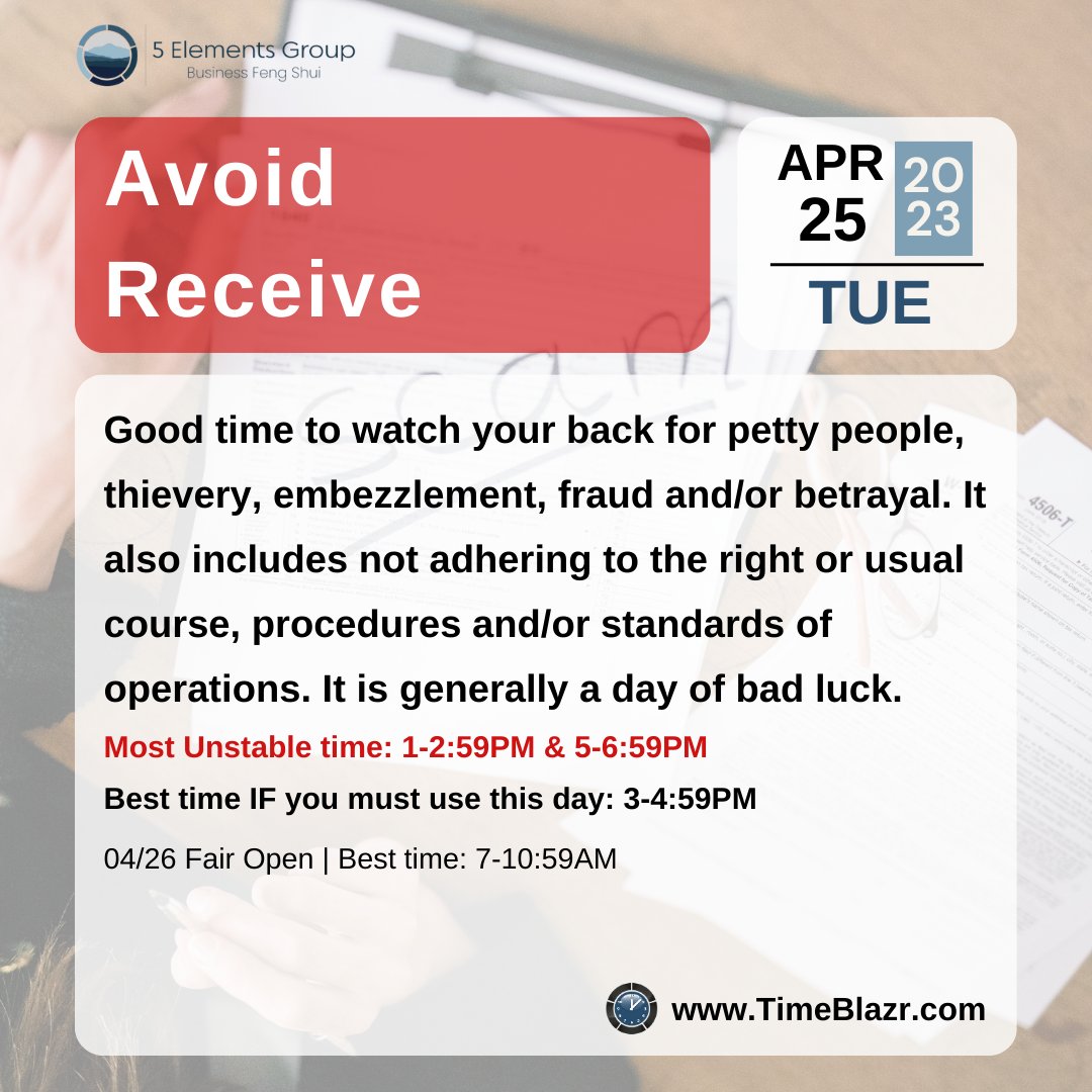 The TimeBlazr® optimizes your schedule to take the right actions at the most opportune times. Conversely, it also helps you to avoid the pitfalls when the time is unfavorable. 

Sign up for a free 30-day trial of the TimeBlazr®: Free30TimeTrial.com

#astrology #fengshui