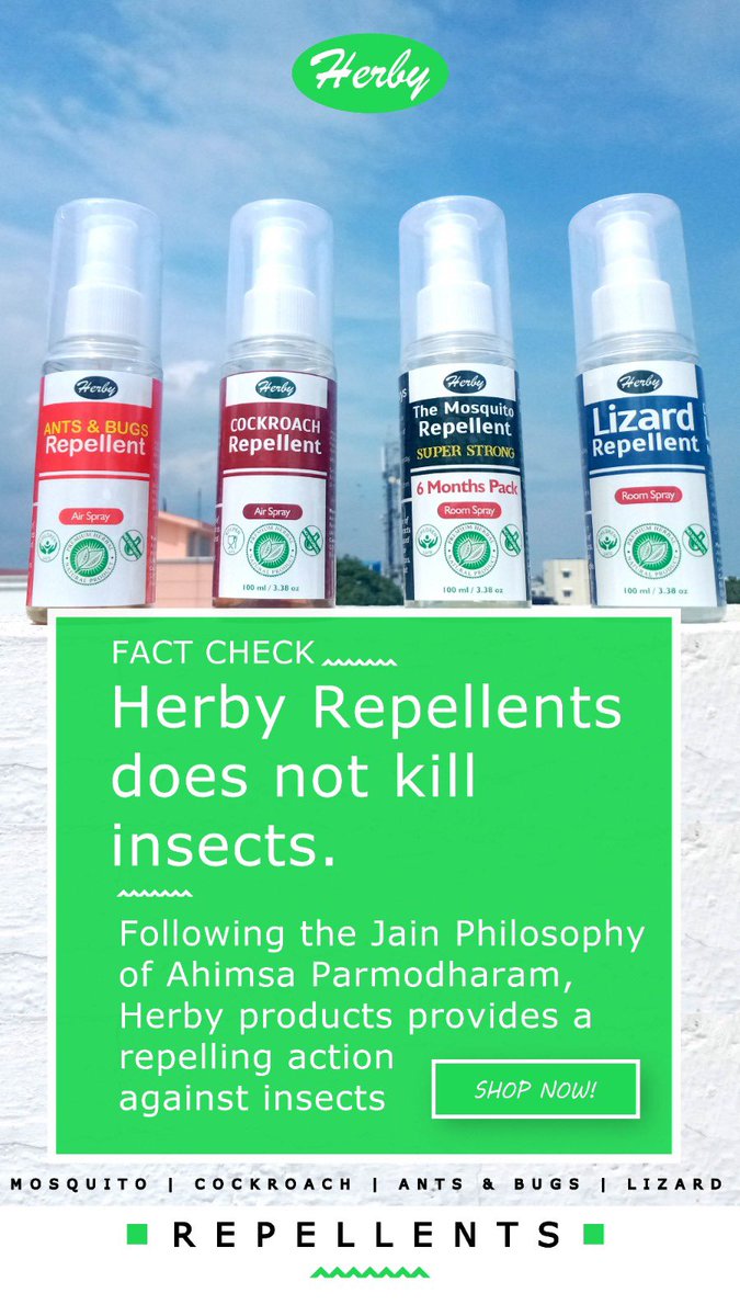 YoungJainsIndia's tweet photo. Jai Jinendra - please support Jain business &amp; entrepreneurs who are disrupting status quo. Presenting HERBY repellents that does not harm any living creature, yet repels them. Truly a non-violent product that is being used in temples too. 

Visit: https://t.co/oOqGNdxIO7 https://t.co/V0aHzLhPce