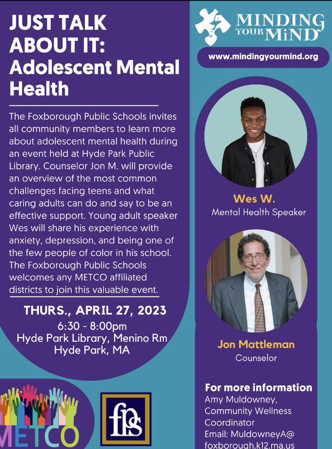 FPSCommunityWe1's tweet photo. This Thursday! We can't wait to see many @FoxboroughPS families in Hyde Park! https://t.co/7sEofsl1Ti