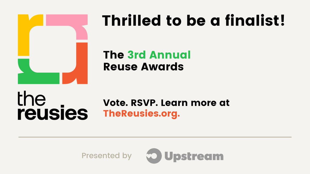 Reuse Minnesota is thrilled and honored to be a Finalist for #TheReusies - the OSCARS of the reuse movement - presented by <a href="/upstream_org/">Upstream</a>, and livestreaming 6/7 from #Circularity23!

➡️Please VOTE for us and RSVP (it’s free!) at TheReusies.org